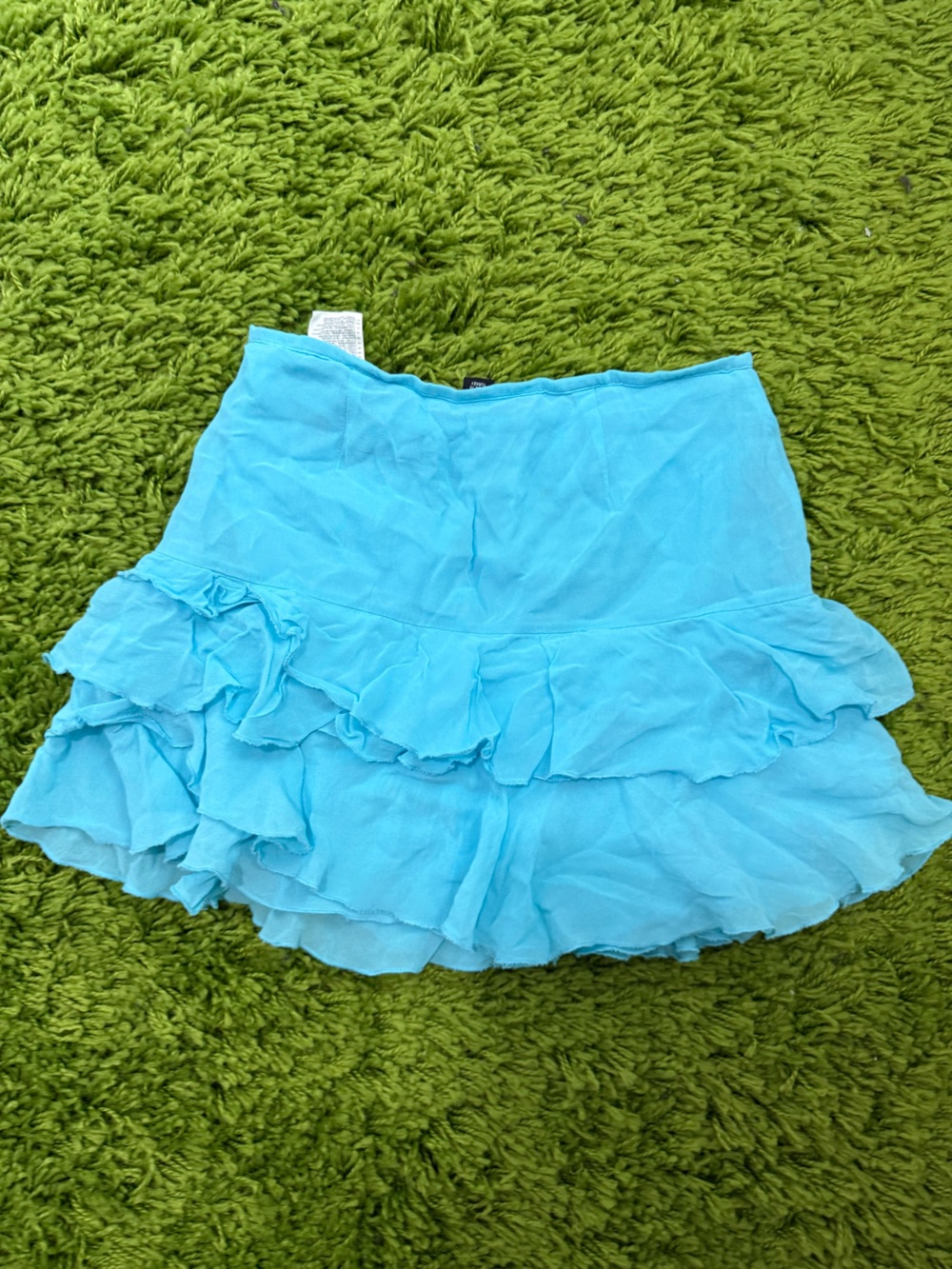 H&M Aqua Layered Ruffle Skort
